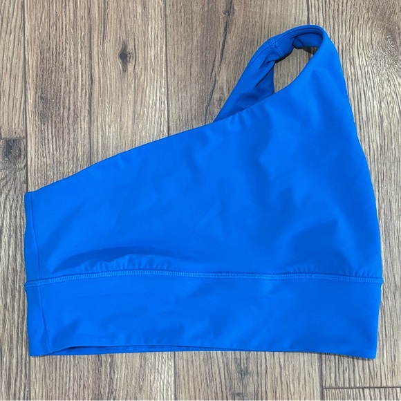 Lululemon Align Asymmetrical Bra Size 8 In Poolside Blue EUC - Picture 2 of 5